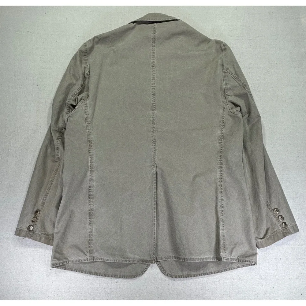 Vintage L.L. Bean Men's 44 Light‎ Khaki Canvas Field Blazer Sport Coat Jacket